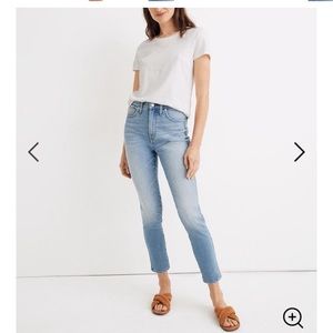 Madewell 10” high rise skinny Jean crop in horne wash